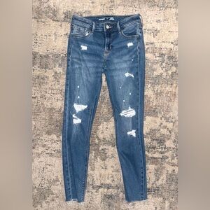 Old Navy Mid-rise Rockstar Supper Skinny Distressed Women Jeans